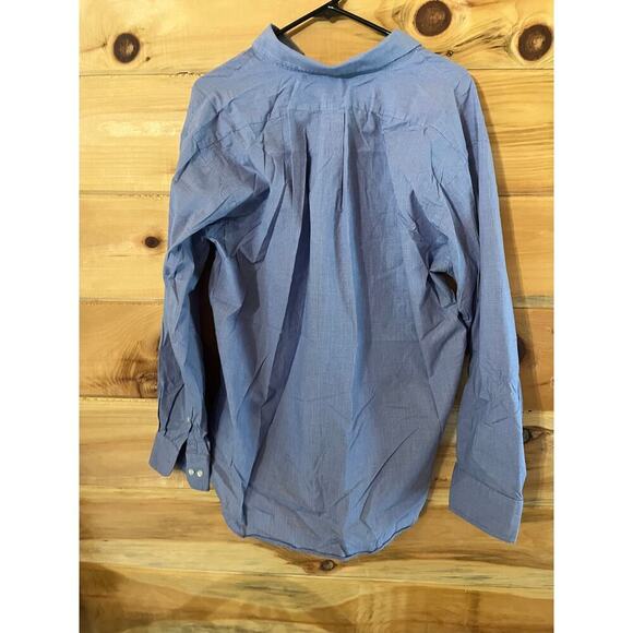 Chaps men's long sleeve button down shirt. Blue. Classic Fit. Size 17. - Picture 2 of 7